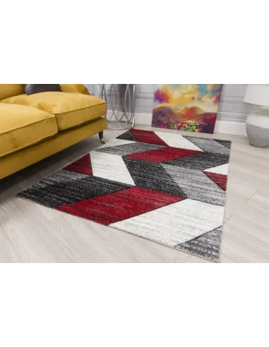 Impulse Chevron Rug - Red