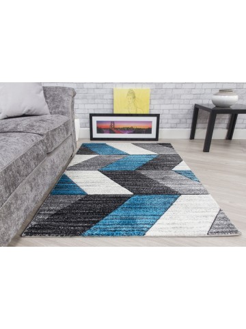 Impulse Chevron Rug - Teal