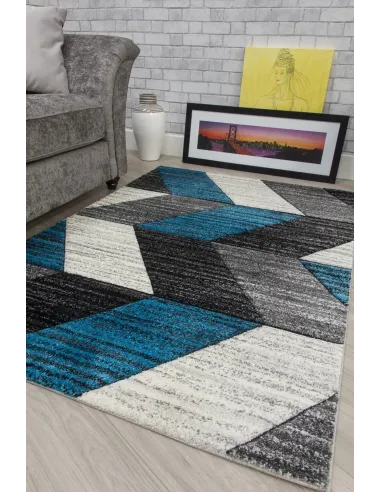Impulse Chevron Rug - Teal