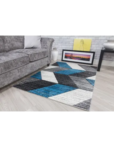 Impulse Chevron Rug - Teal