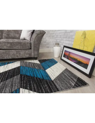 Impulse Chevron Rug - Teal