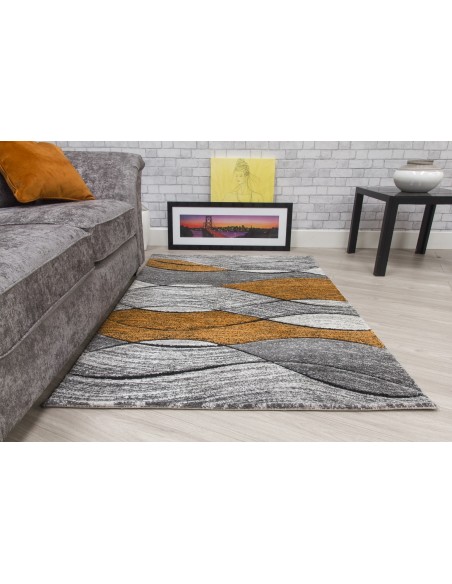 Impulse Waves Rug - Pumpkin