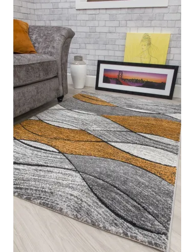 Impulse Waves Rug - Pumpkin