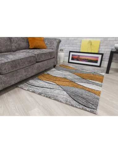 Impulse Waves Rug - Pumpkin