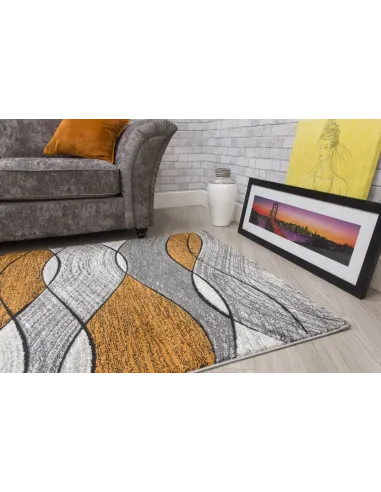 Impulse Waves Rug - Pumpkin