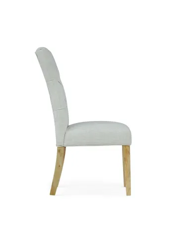 Gia Button Back Upholstered Dining Chair - Natural