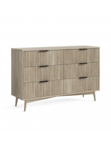 Jakob 3+3 Drawer Chest - Oak