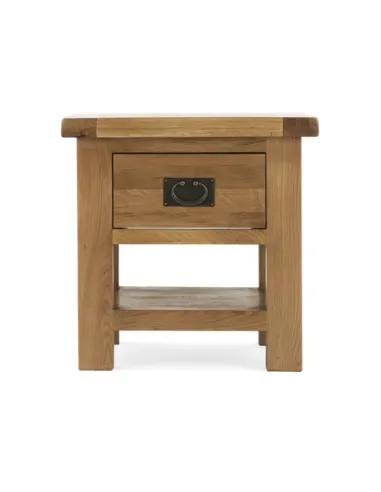 Astoria Lamp Table With Drawer - Warm Wax