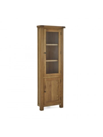 Astoria Corner Display Cabinet - Warm Wax