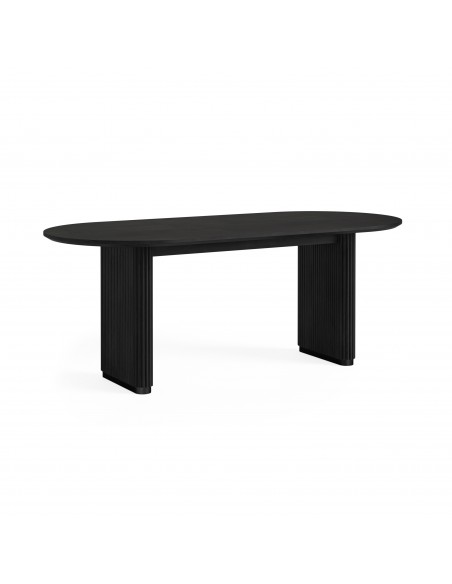 Lantine Oval Dining Table - Mango Charcoal