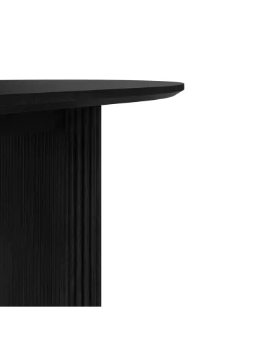 Lantine Oval Dining Table - Mango Charcoal/Marble