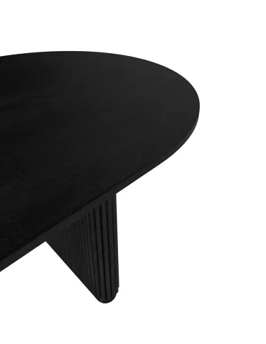 Lantine Oval Dining Table - Mango Charcoal/Marble