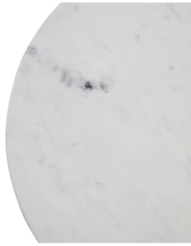 Lantine Round Dining Table - Mango Charcoal/Marble