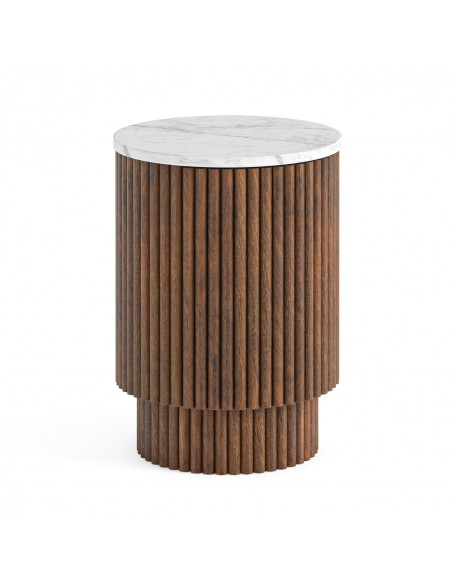 Milo Side Table with Storage - Mango Wood