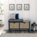 Olive Storage Bench - Blue