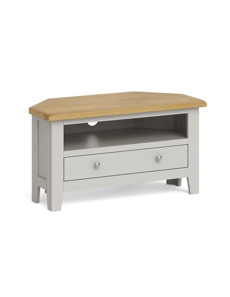 Rosa Corner TV Unit - Grey/Oak