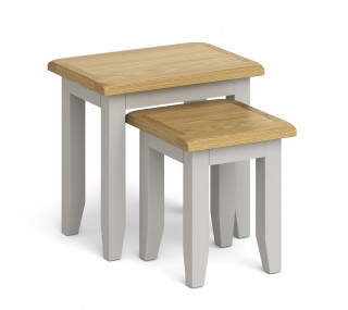 Rosa Nest of Tables - Grey/Oak