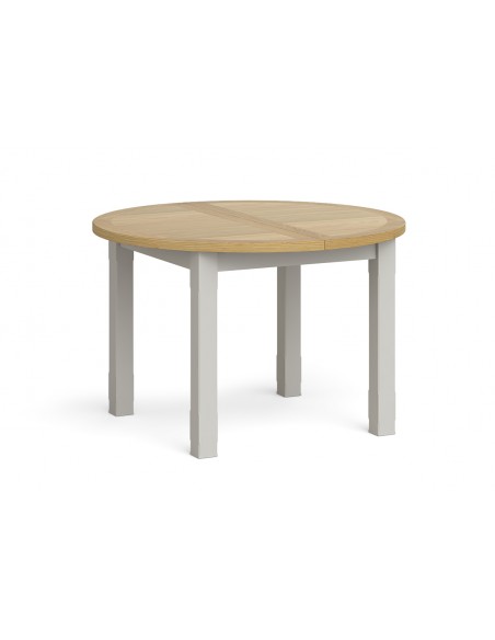 Rosa Round Extending Dining Table - Grey/Oak