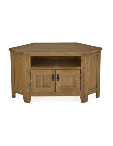Blake Corner TV Unit With Door - Oak