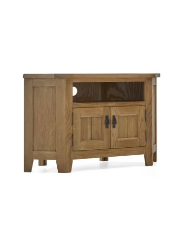 Blake Corner TV Unit With Door - Oak