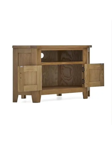 Blake Corner TV Unit With Door - Oak