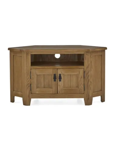 Blake Corner TV Unit With Door - Oak