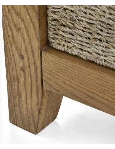 Blake Console Table With Basket - Oak