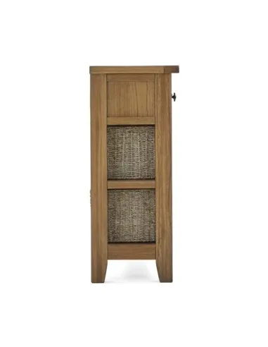 Blake Console Table With Basket - Oak