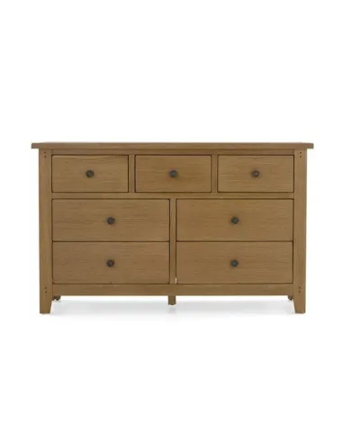 Blake 3 Over 4 Drawer Chest - Oak