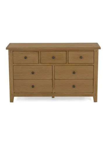 Blake 3 Over 4 Drawer Chest - Oak