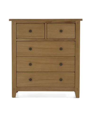 Blake 2 Over 3 Drawer Chest - Oak
