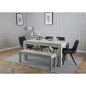 Tulip Extending Dining Table - Grey Stain Oak