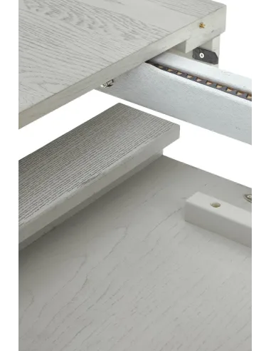 Tulip Extending Dining Table - Grey Stain Oak