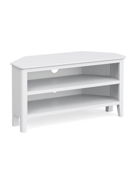 Ferndale Corner TV Stand - White