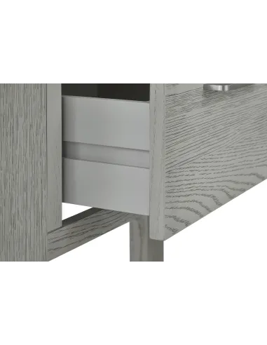 Tulip Console Table - Grey Stain Oak