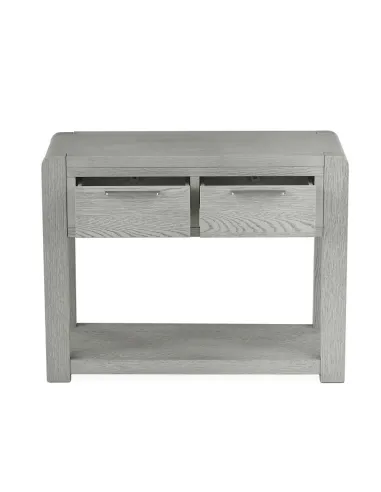 Tulip Console Table - Grey Stain Oak