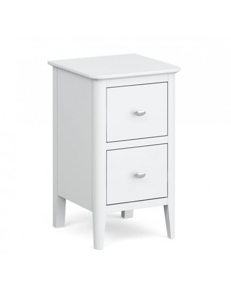 Ferndale Narrow Bedside Locker - White