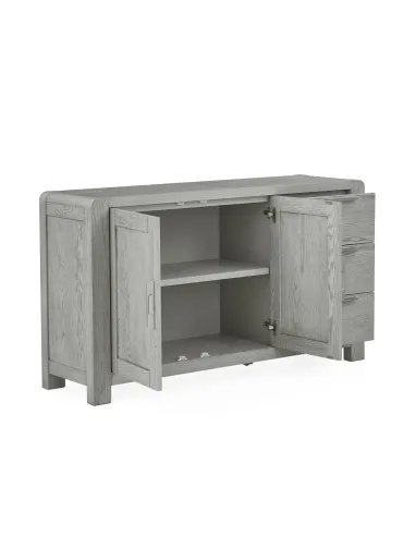 Tulip Large Sideboard  - Grey Stain Oak