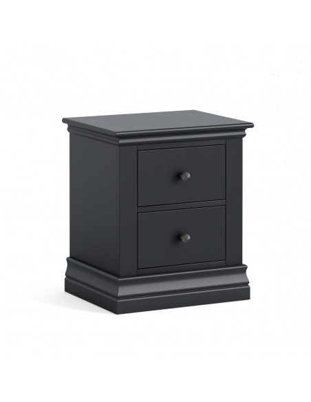 Weston 2 Drawer Bedside Locker - Charcoal