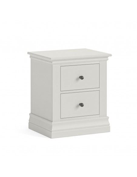 Weston 2 Drawer Bedside Locker - Grey Cotton