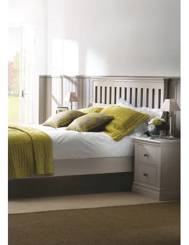 Weston 2 Drawer Bedside Locker - Light Grey