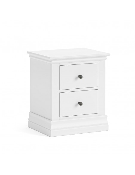 Weston 2 Drawer Bedside Locker - White