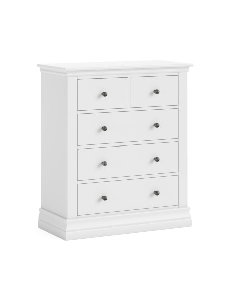 Weston 2+3 Drawer Chest - White