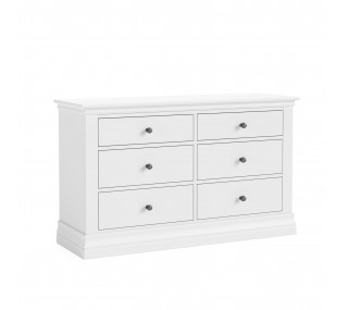 Weston 6 Drawer Chest - White