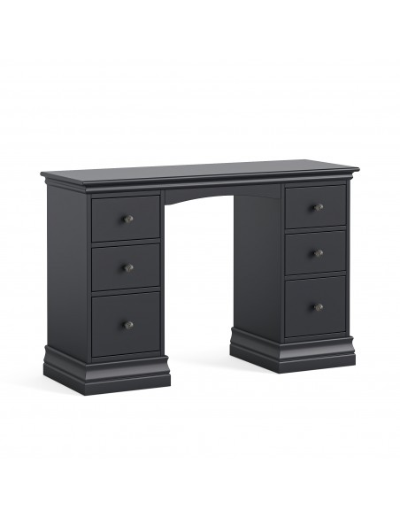 Weston Double Pedestal Dressing Table – Charcoal