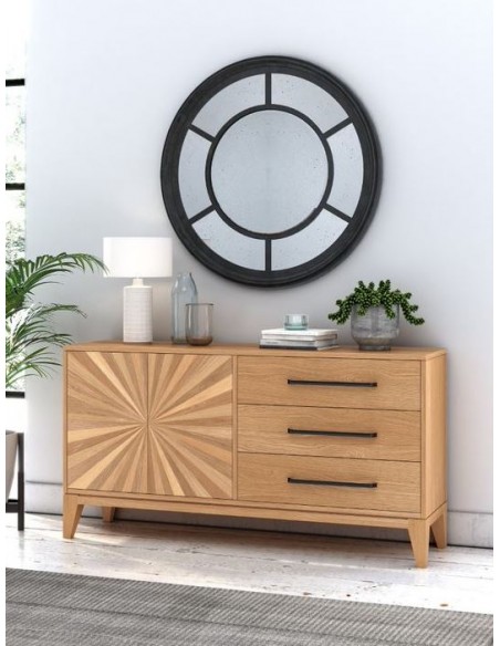 Century Sideboard - Oak/Black