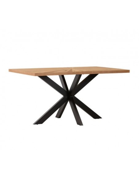 Century 1500mm Rectangular Dining Table - Oak/Black