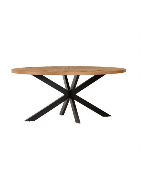 Century 1800mm Elliptical Dining Table - Oak/Black