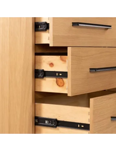 Century 6 Drawer Chest - Oak