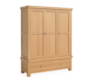 Gia 3 Door Wardrobe - Oak